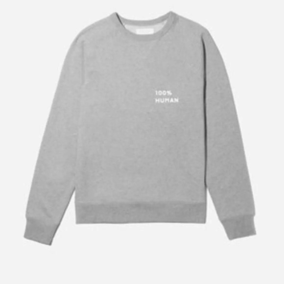 Everlane Grey '100% Human' Sweatshirt - Picture 1 of 3